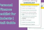 personal finance checklist for students detail guide